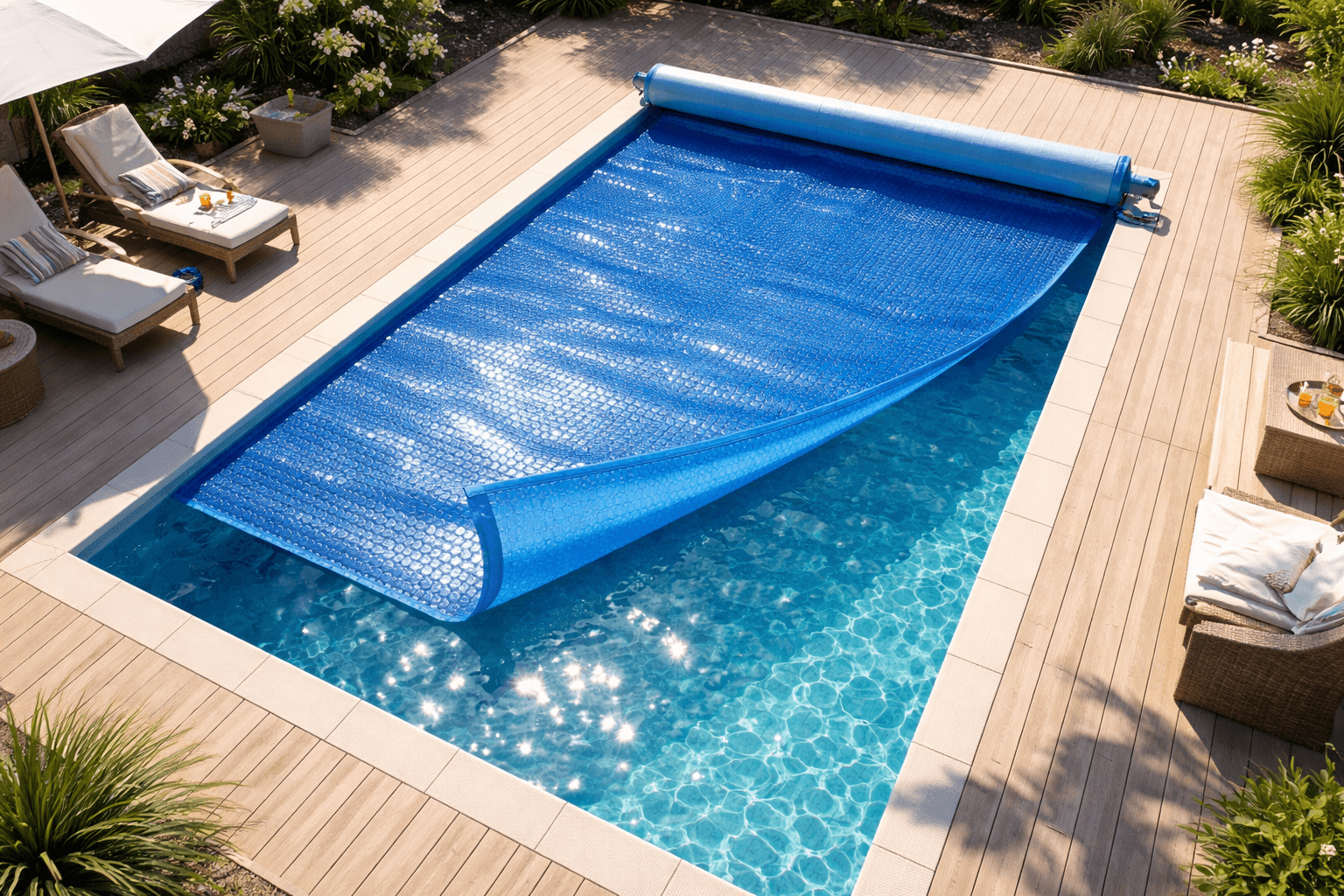 Bâche à bulles piscine sur mesure